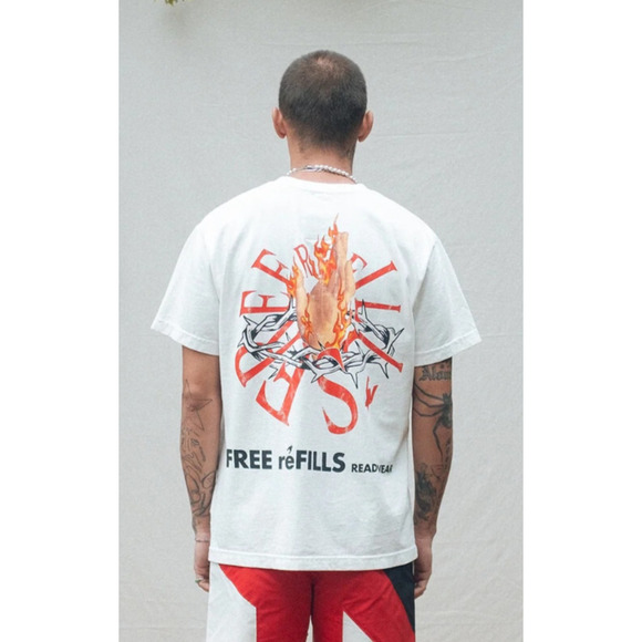 FREE reFILLS Readywear Men's T-Shirt Crown Thorns Heavyweight Relaxed Fit Tee - Picture 1 of 3